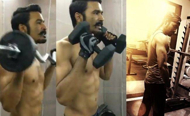 Dhanush Work out mass video goes viral on social media