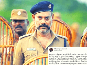 "Original id-la vaanga... abusive language vendaam...!" - Karnan Villain's angry post! What happened?