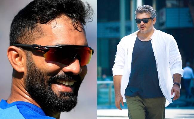 Dinesh Karthik shares picture of fan asking for Valimai update