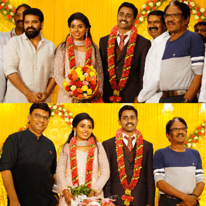 Directors Bharathiraja, Bhagyaraj, Seeman and Ameer unite at actress Nakshathra's wedding reception