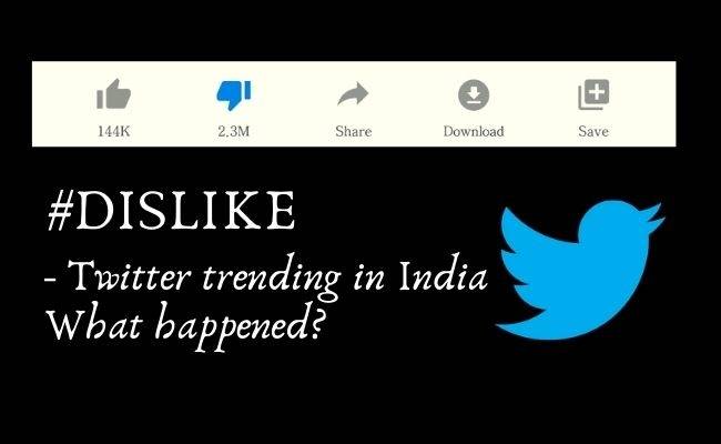 Dislike Hastag becomes the top trending word in Twitter in India due to movie - Sadak 2 dislike