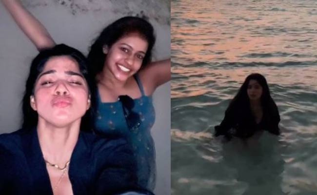 Divyabharathi's new bikini video in Maldives goes viral among fans