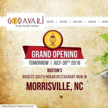 Godavari Restaurant launches its second restaurant in Greater Raleigh