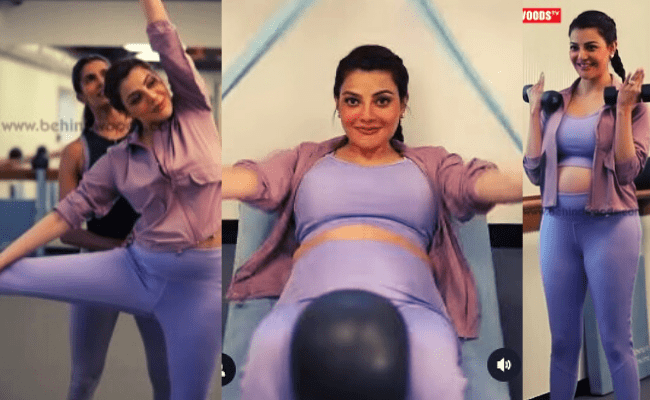 Heavily pregnant Kajal Aggarwal sets major fitness goals; viral video