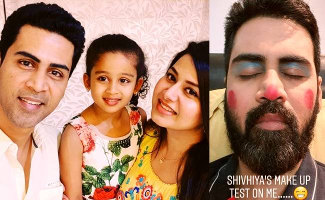 Height of Coronavirus Quarantine as singer Krish and Sangitha’s daughter turns make up artist