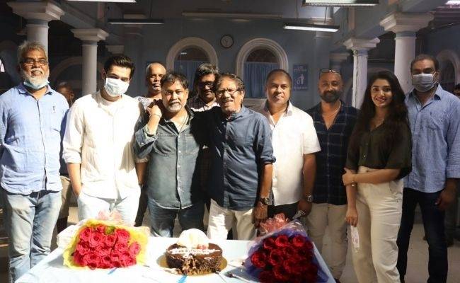 In PICS - Bharathiraja's birthday celebrations at the sets of Ram Pothineni's next RAPO19