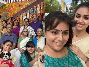 Inside Keerthy Suresh's Onam celebrations; Happy smiles all around!