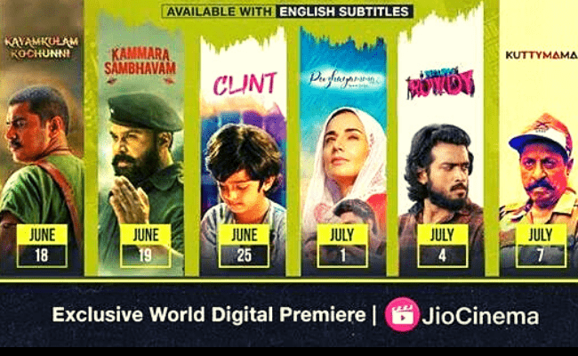 Jio Studios announces six exciting Malayalam films on Jio Cinema ft Mohanlal, Nivin Pauly, Dileep