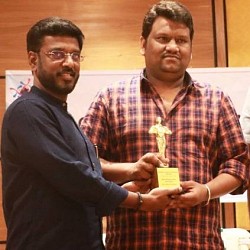 The first award for Kadaram Kondan - Rajesh M. Selva honoured by Rotary Club Of Madras