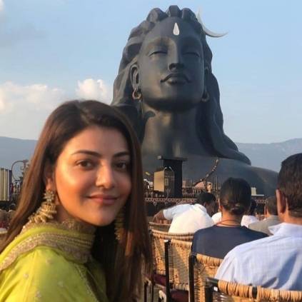 Kajal Aggarwal and Nikki Galrani were spotted at Isha Yoga center on Maha Shivarathri.