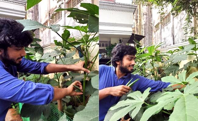 Kalidas Jayaram Onasadhya with home grow veggies