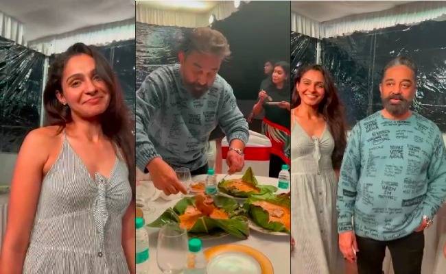 Kamal Haasan, Andrea Jeremiah, DSP ate Kerala Style Fish Nirvaana