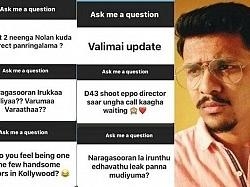 Karthick Naren answers questions - Valimai update, Naragasooran Leak request, D43 shoot and more