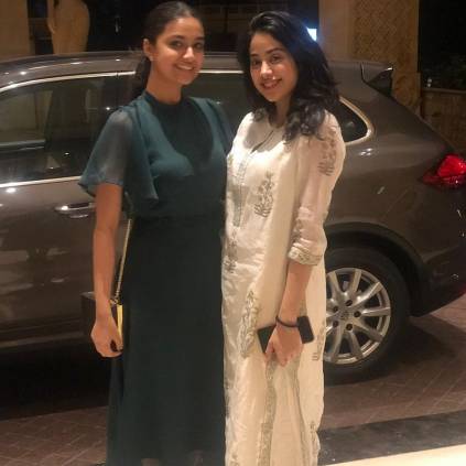 Keerthy Suresh and Jhanvi Kapoor meet in Mumbai and pose for photo