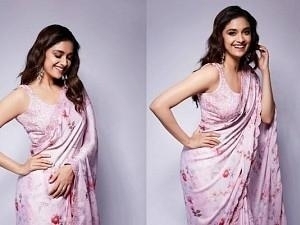 Keerthy Suresh stuns in a pink saree; pics go viral - check here!
