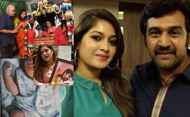 Late Chiranjeevi Sarja's and actress Meghana Raj baby cradle ceremony pics go viral