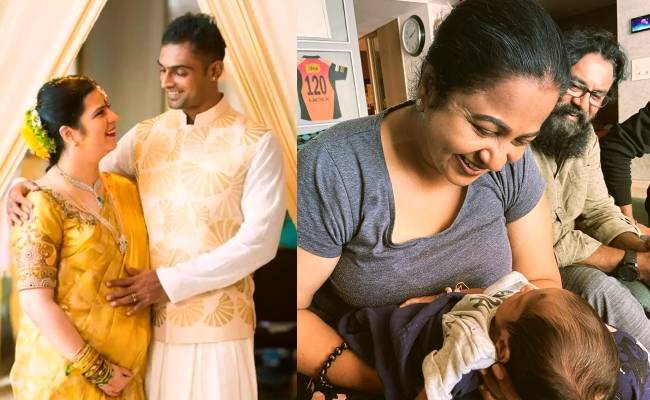 Latest candid pic of Radikaa and Sarathkumar amidst lockdown with grandchild is going viral