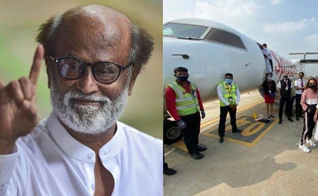 Latest pics of Rajinikanth going to shoot for Annaatthe
