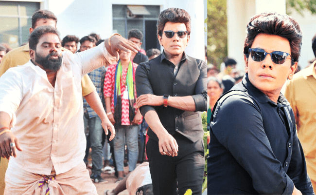 Legend Saravanan’s mass and stylish fight scene pics from his debut movie are going viral