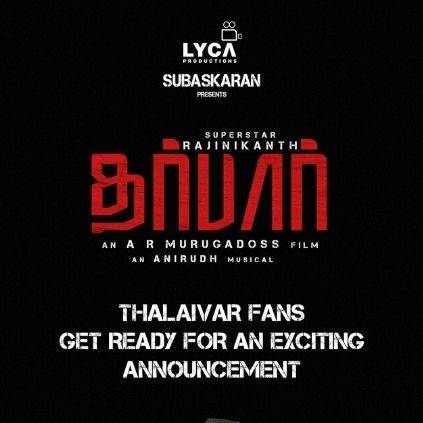 Lyca Productions announce a surprise update from Rajinikanth's Darbar tomorrow