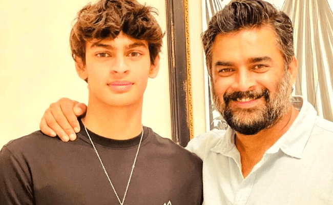 Maddy's PROUD DAD Moment! Son swims to glory again - not 1 but grabs 7 medals ft Vedaant