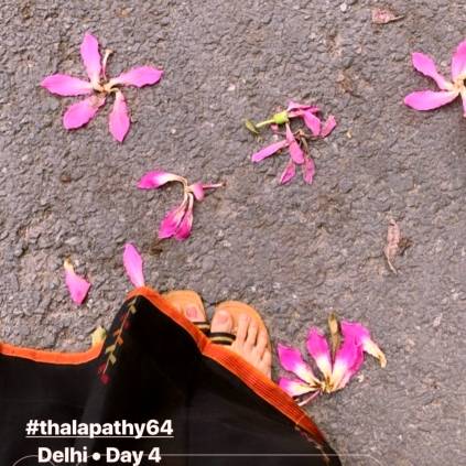 Malavika Mohanan shares a BTS pic from Vijay and Vijay Sethupathis Thalapathy 64