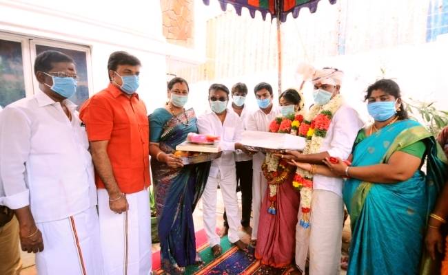Masked-wedding at Captain Vijayakanths house on Janata Curfew day, viral pictures