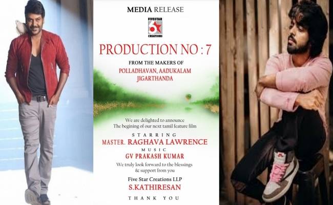 Master Raghava Lawrence to do his next film under Production no.7, in G.V.Prakash's music.