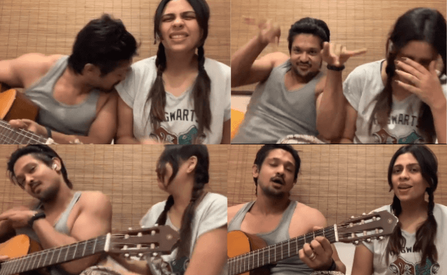 Nakul and Sruti's fun moments while singing go viral- Corona lockdown