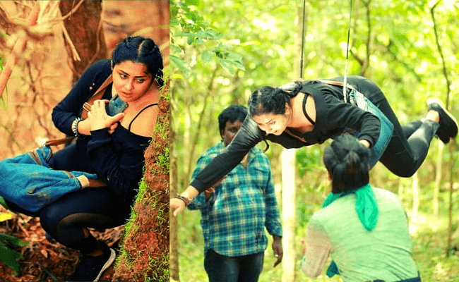 Namitha doing her own stunts for her upcoming film Bow Wow amazes fans; viral pics