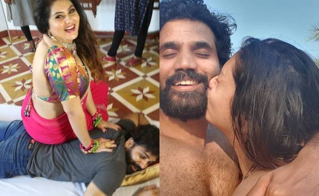 Namitha romantic pictures with hubby dearest Veerendra