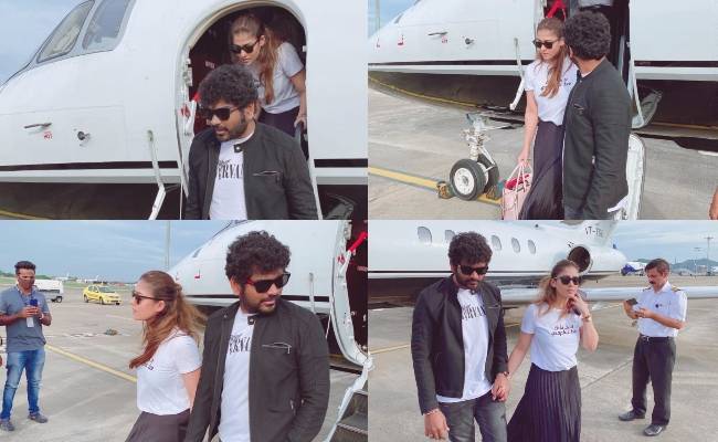 Nayan and Vicky back to base in private jet after Goan holiday