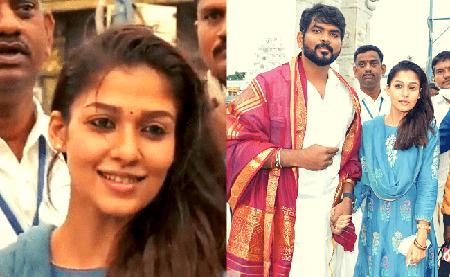 Nayanthara and beau Vignesh Shivan walk hand in hand after visiting Tirupati temple; viral video