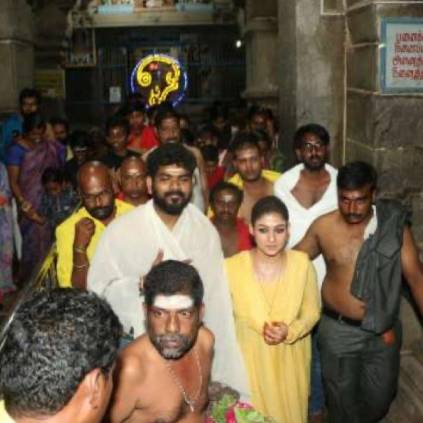 Nayanthara and Vignesh Shivan visits Sthanumalayan temple in Kanyakumari district pics here