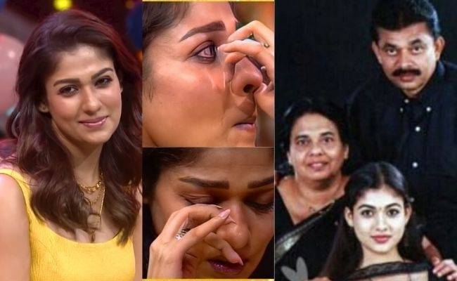 Nayanthara cries in the middle of TV show talking about her father