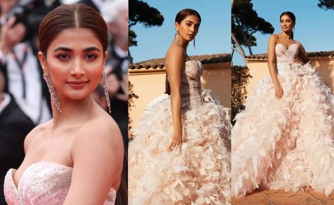 Beast's Pooja Hegde at Cannes Film Festival 2022 Red Carpet viral images