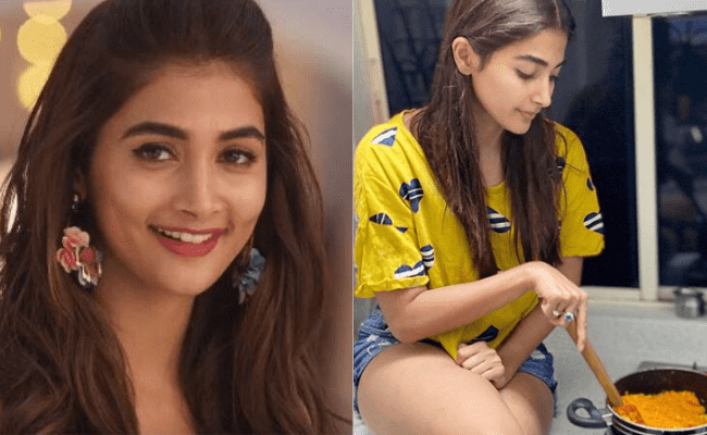 Pooja Hegde makes carrot Halwa for her family