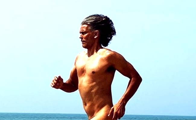 Popular actor runs naked on the beach, here’s why; pic goes viral ft Milind Soman