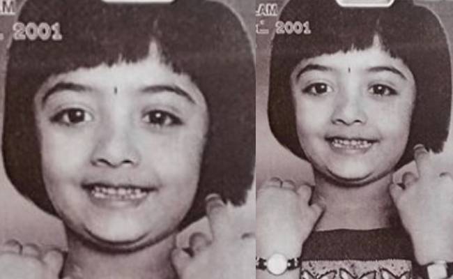 Popular actress Childhood photo from magazine ft. Rashmika