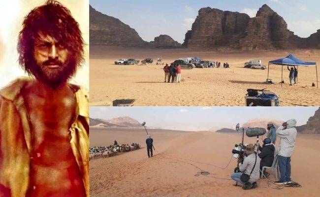 Prithviraj's Aadujeevitham shoot pictures from Jordan go viral - details of Aadujeevitham crew status at Jordan