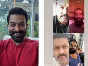 "Last year's lockdown, we put out a similar screenshot...!" - Prithviraj's latest videocall screenshot makes waves on social media! - Check out!