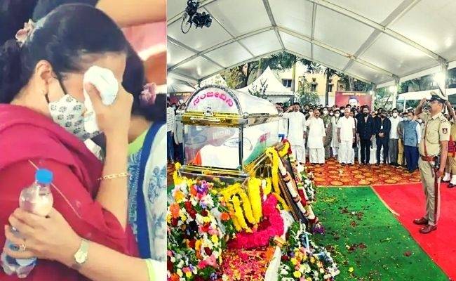 Puneeth Rajkumar laid to rest with full state honours; Fans bid a tearful goodbye!! Heartbreaking pics