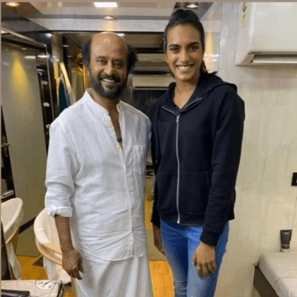 PV Sindhu meets Rajinikanth at Thalaivar 168 shoot- picture here