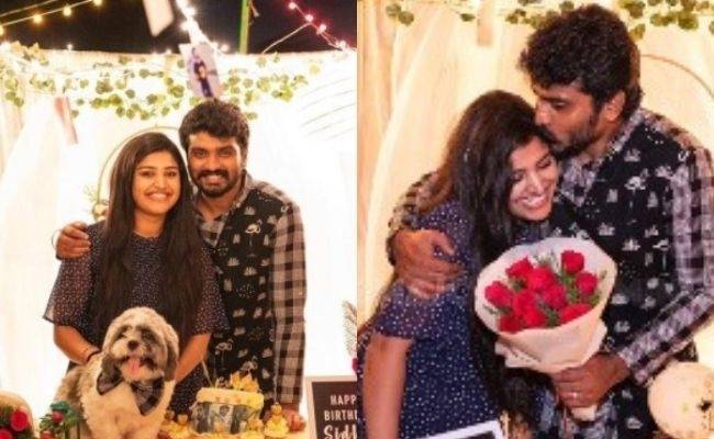 Raja Rani actor Sidhu romantic birthday celebration goes Viral