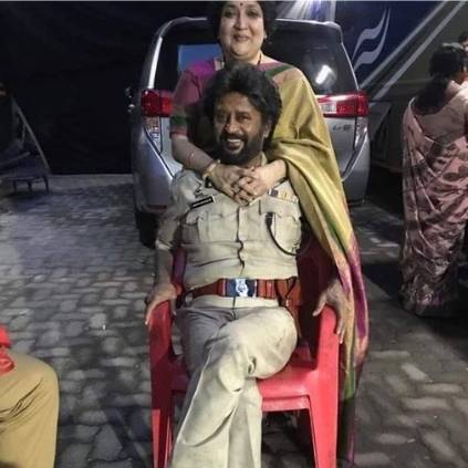 Rajini and Latha Rajini's viral picture from Darbar set