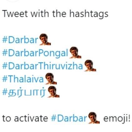 Rajinikanth's Darbar hashtags get a new emoji on twitter
