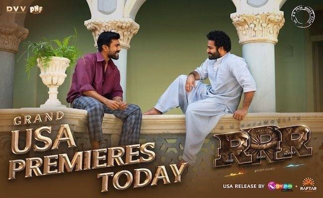 Ram Charan and Jr NTR's RRR US Grand premiere today
