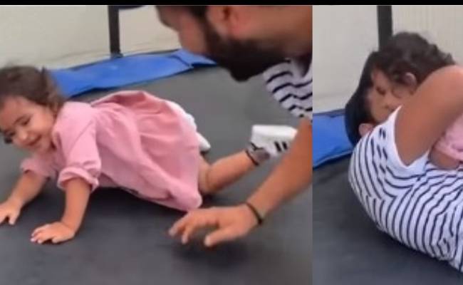 Rohit Sharma’s lovely playful moment with daughter Samaira