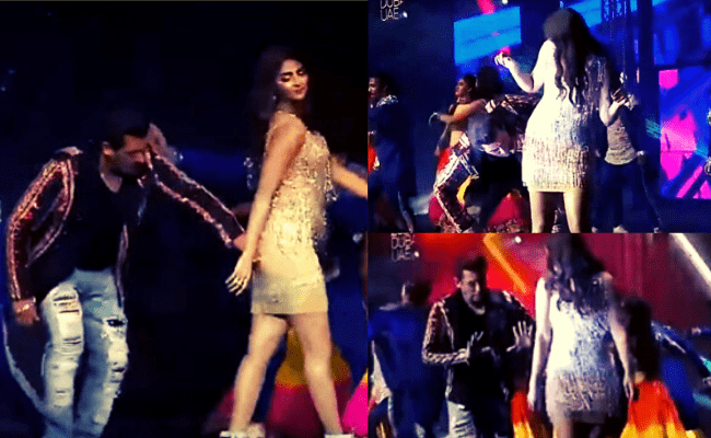 Salman Khan fails to dance to Jumme Ki Raat song at a live concert in Dubai for Dabangg The Tour Reloaded; Pooja Hegde