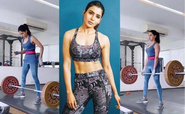 Samantha shares fitness training videos, lifts 100 kgs weight!